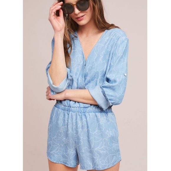Cloth & Stone Chambray Romper